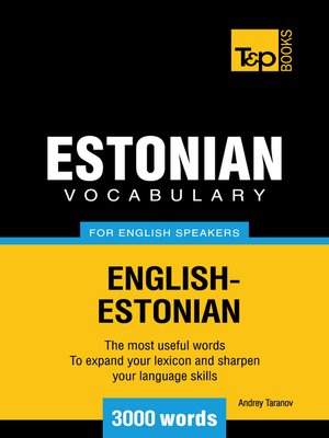 cover image of Estonian vocabulary for English speakers